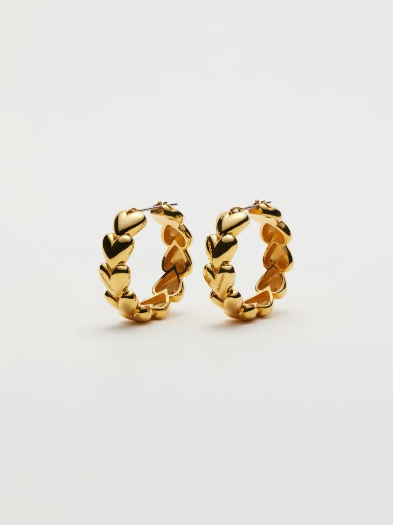 HEART LINK HOOP EARRING - 1