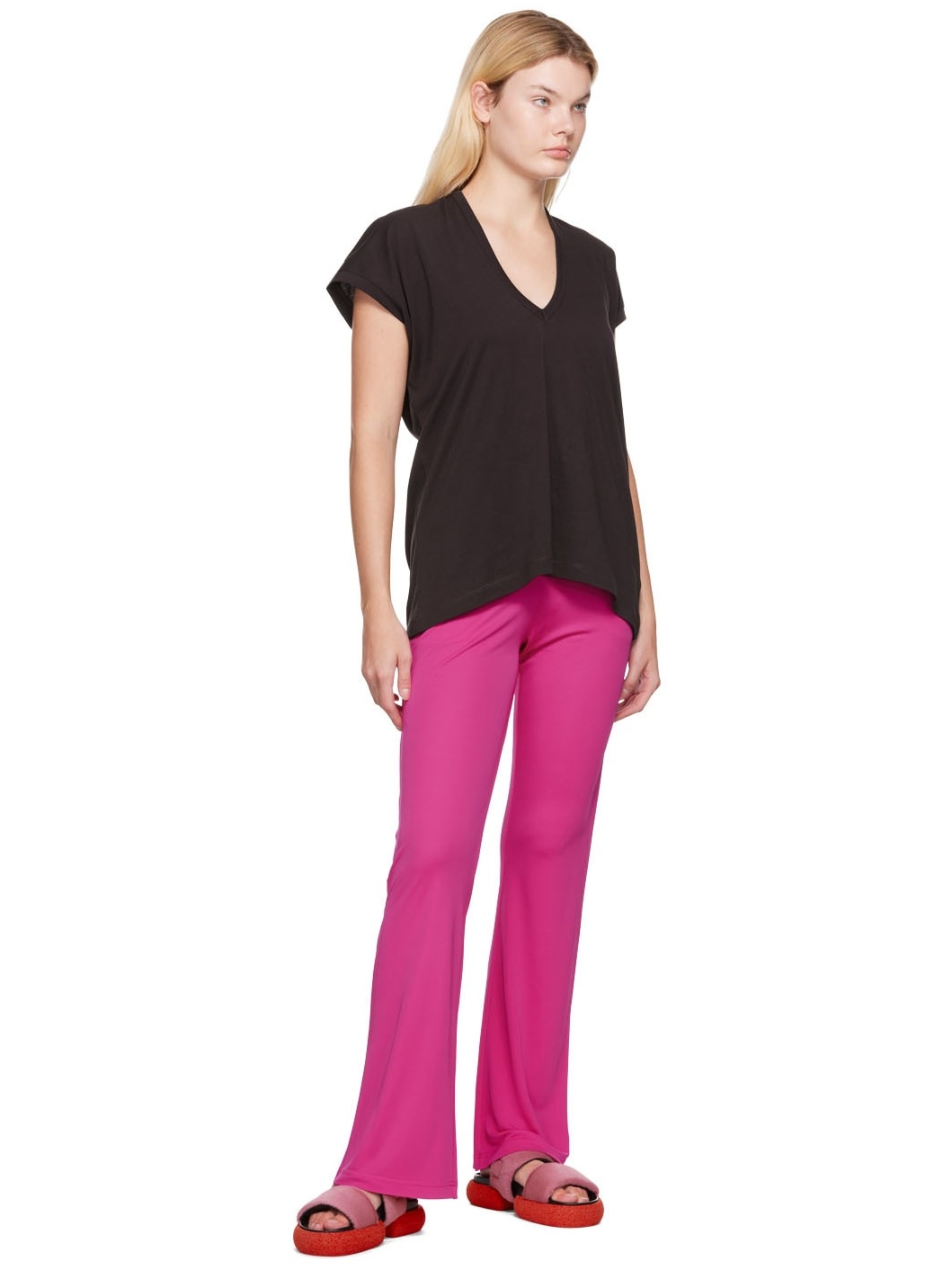 Pink Viscose Trousers - 4
