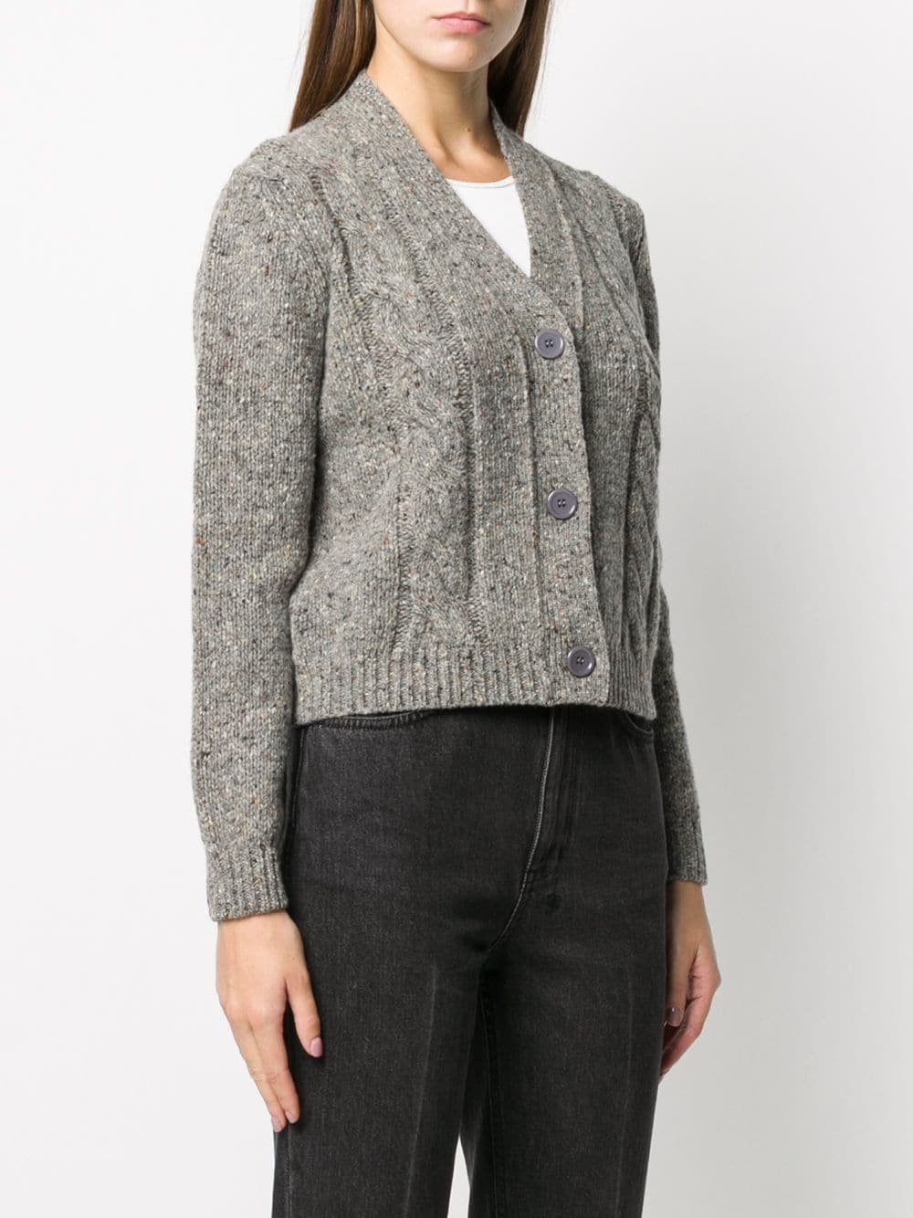 Donegal cable-knit wool cardigan - 3