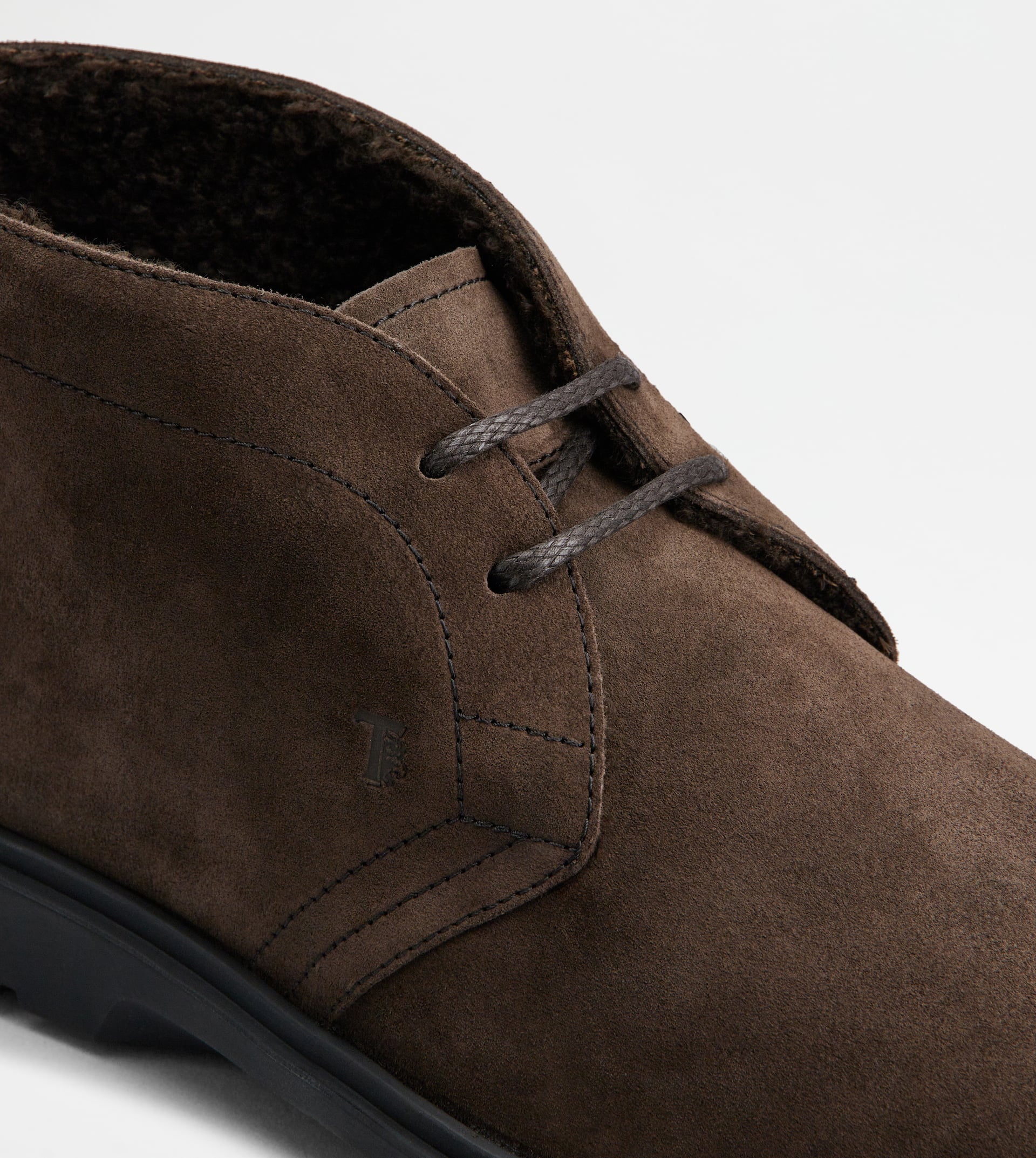 DESERT BOOTS IN SUEDE - FURRY LINING - BROWN - 5