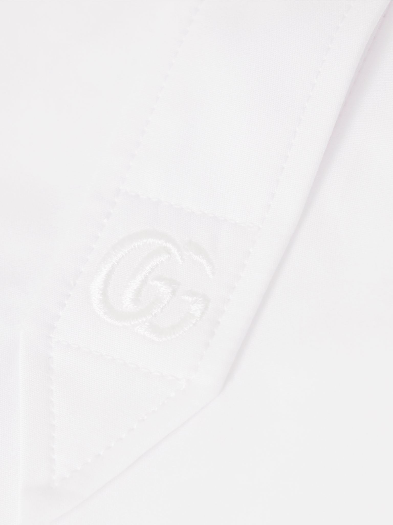 Tie-neck cotton-poplin shirt White - 4