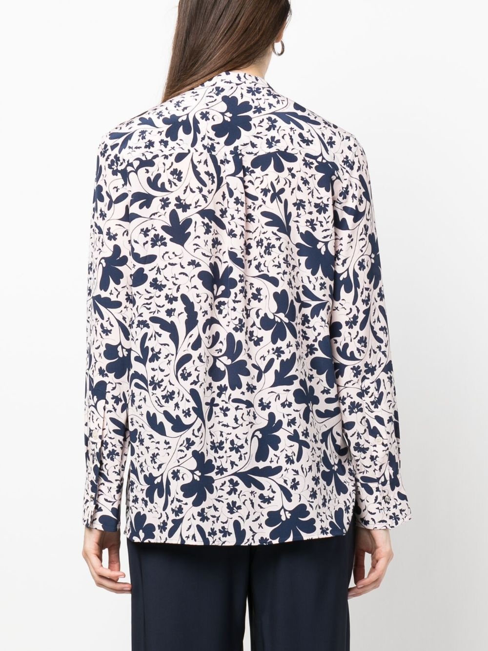 floral-print silk shirt - 4