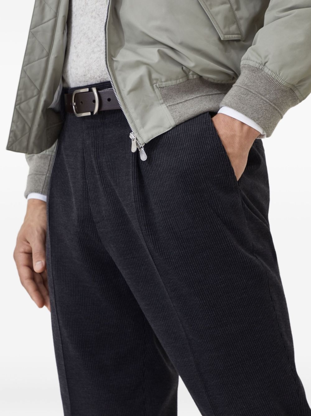 pleated tapered trousers - 5