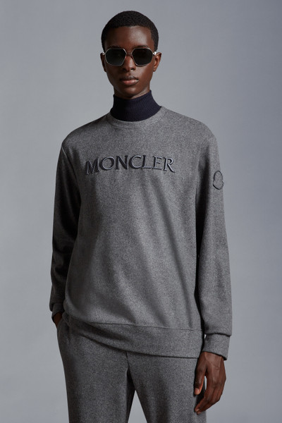 Moncler Embroidered Logo Wool Blend Sweatshirt outlook