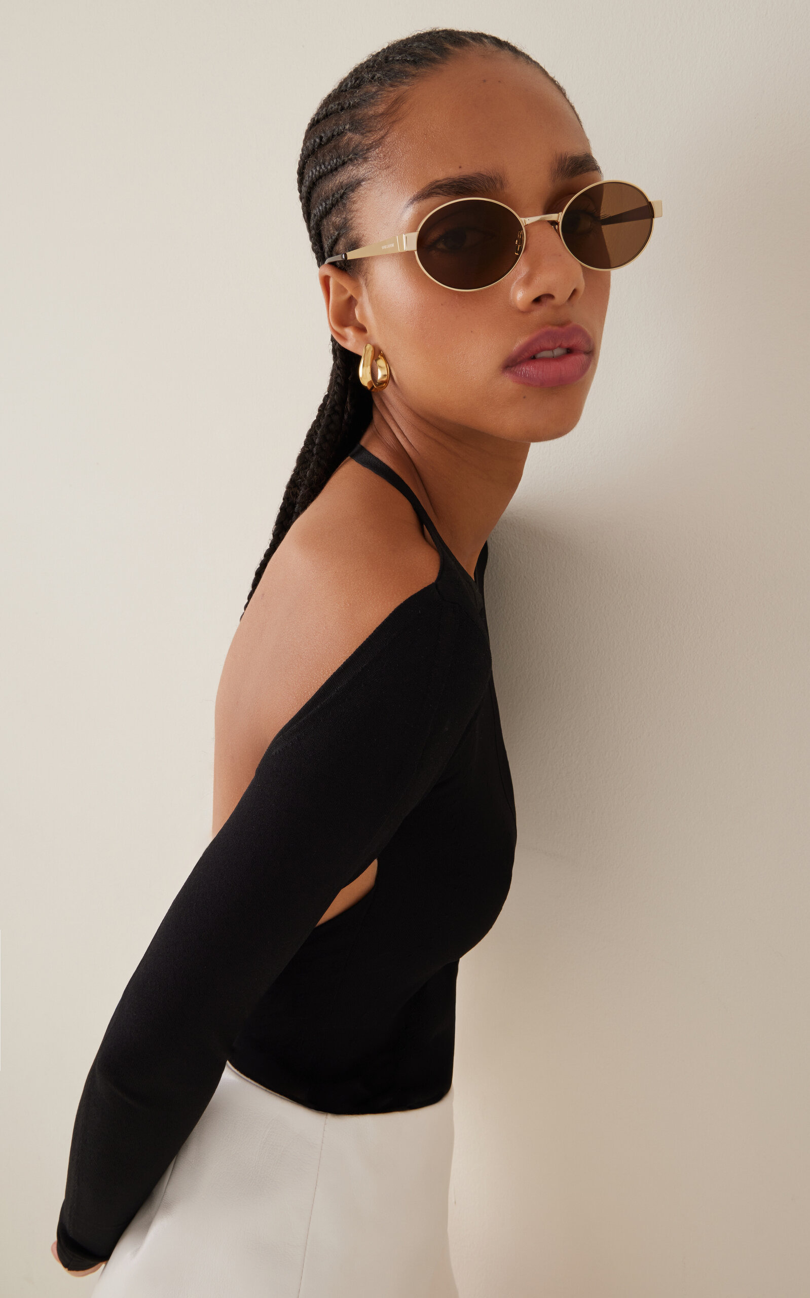 Round-Frame Metal Sunglasses brown - 2