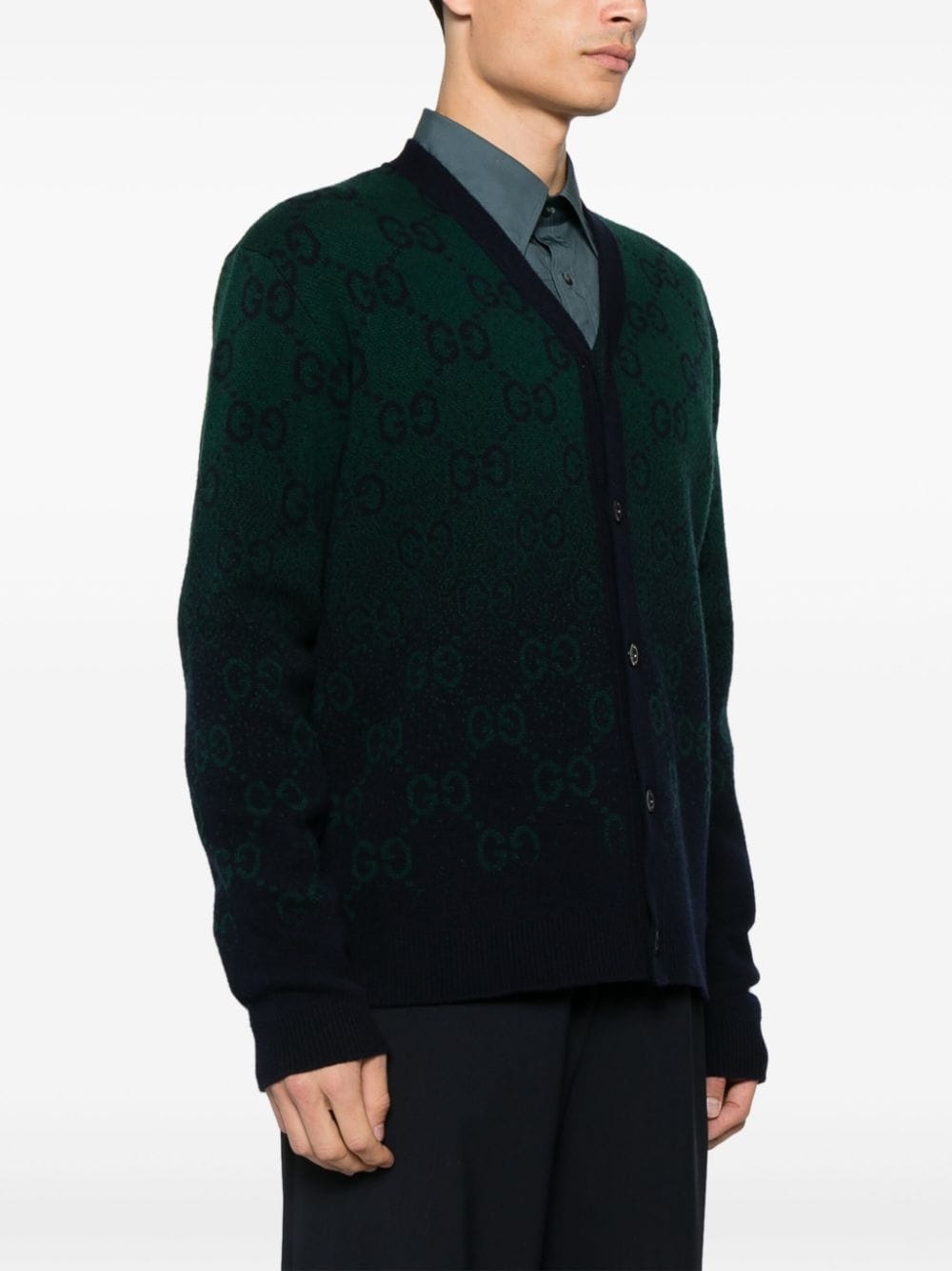 GG degradé-jacquard cardigan - 3