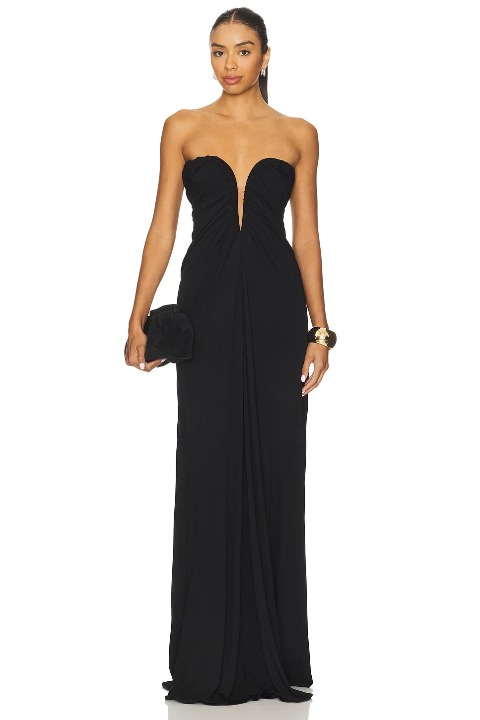 Bustier Ruched Gown - 1