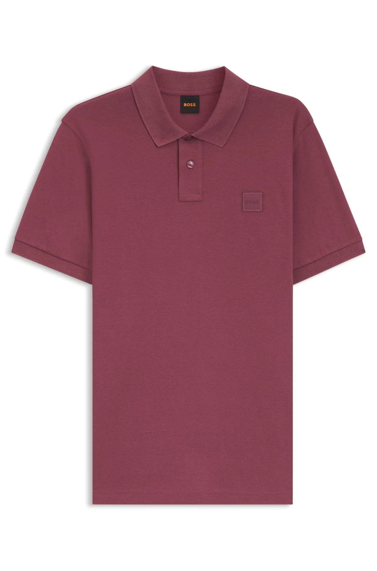 STRETCH-COTTON SLIM-FIT POLO SHIRT WITH LOGO PATCH - 1
