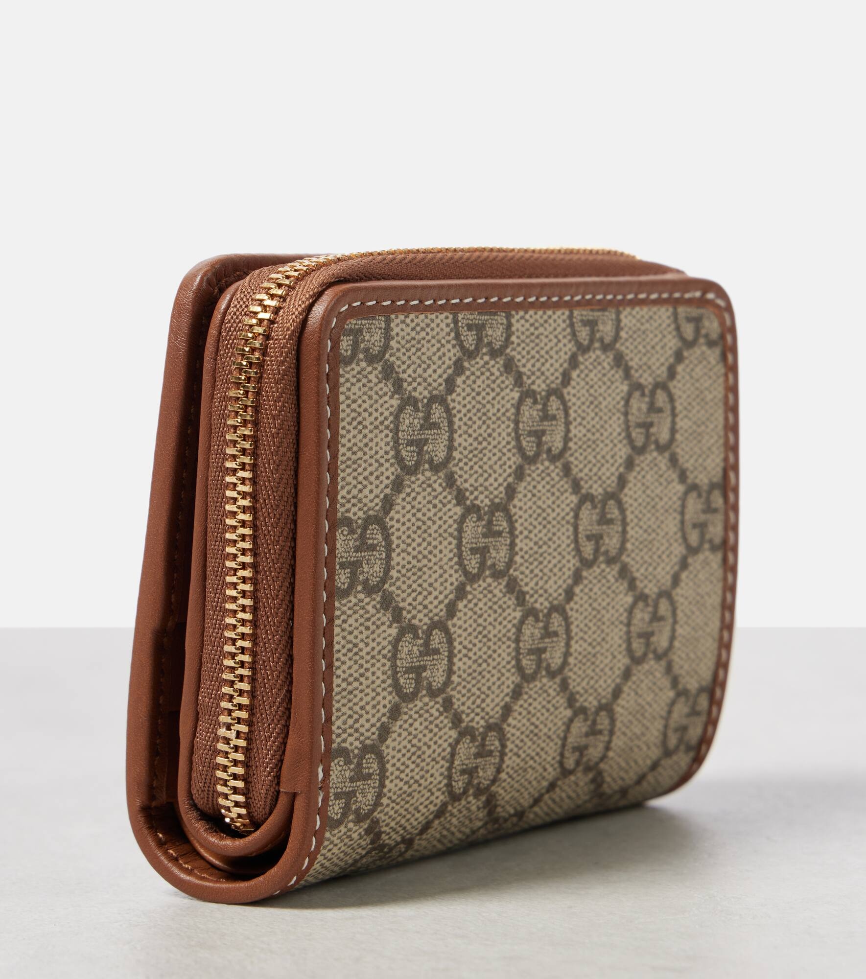 GG Canvas Mini leather-trimmed wallet - 3