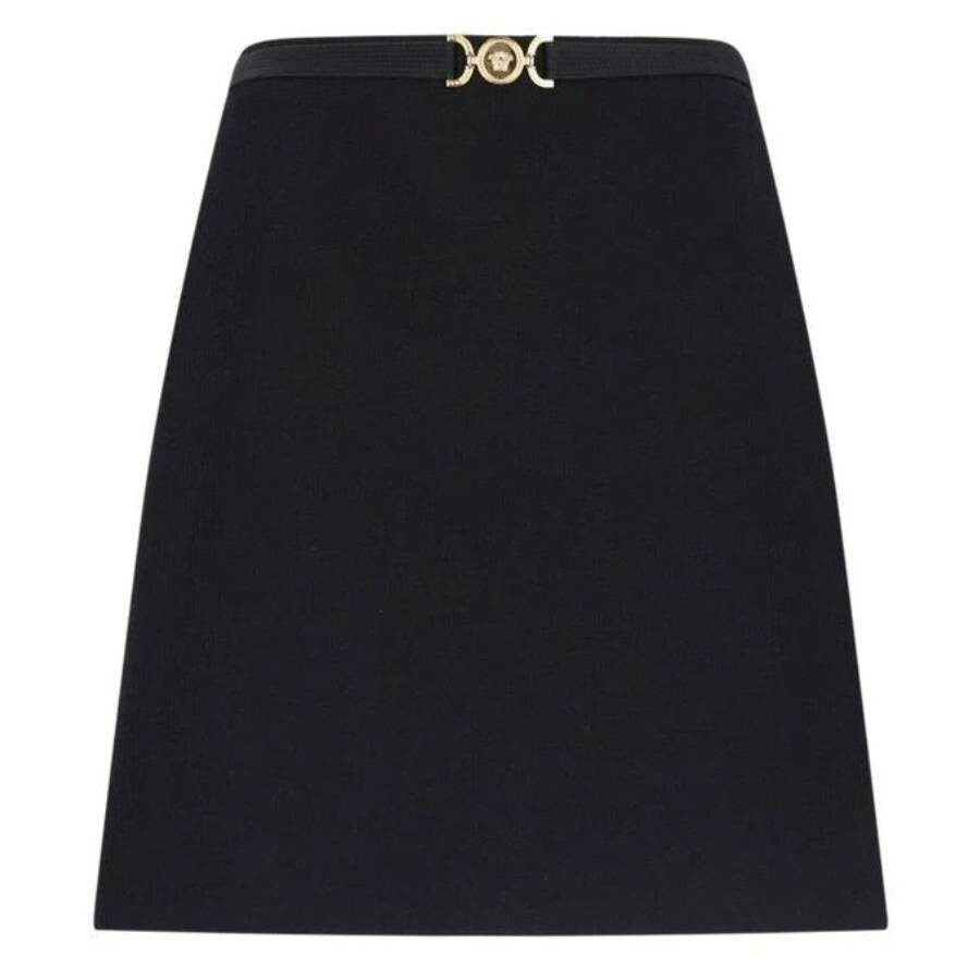 Versace Wool-Blend Medusa 95 A-Line Skirt - 5