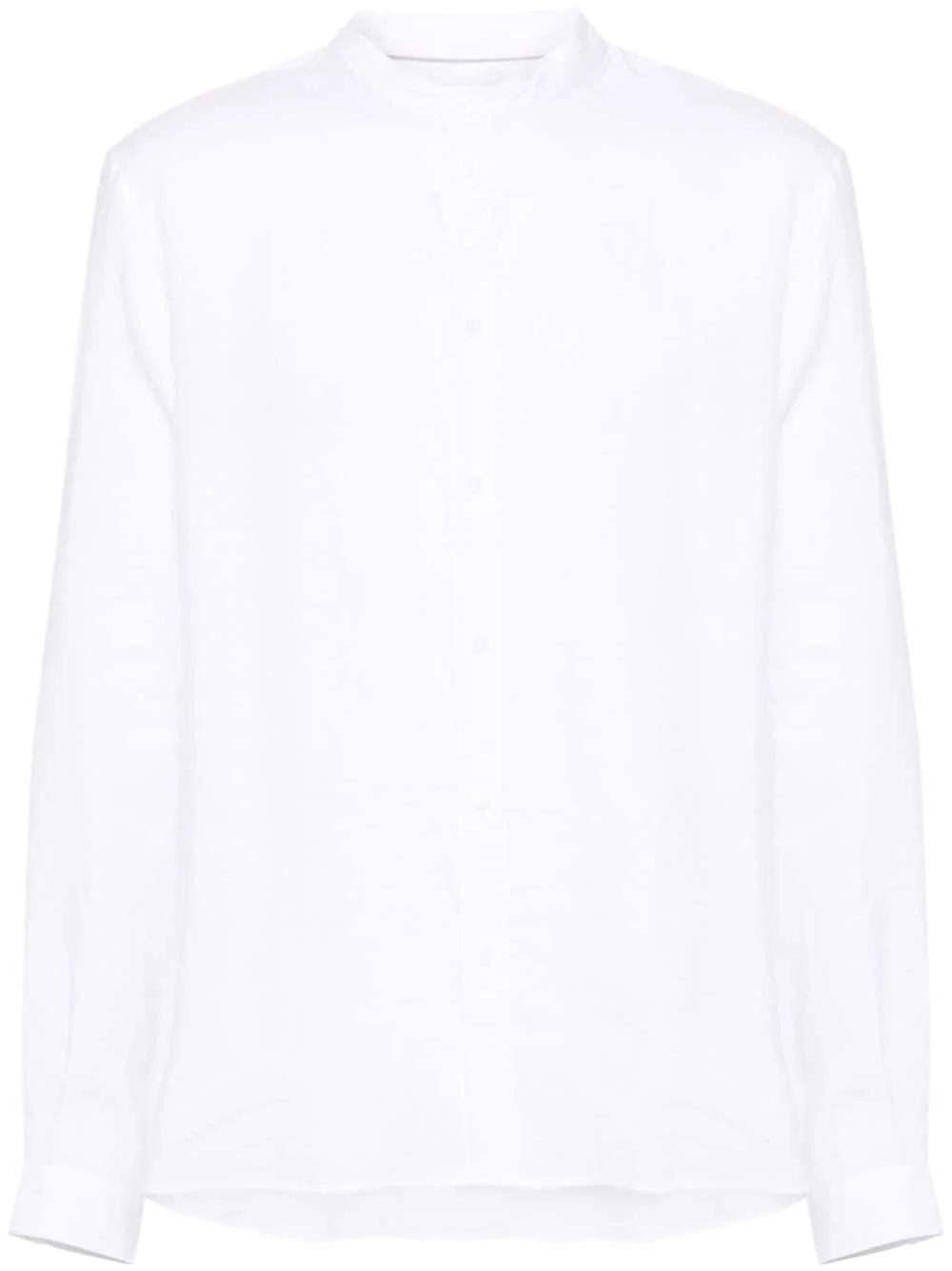 band-collar hemp shirt - 1