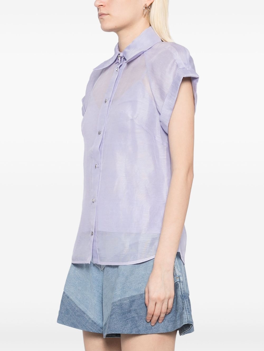 crush fitted blouse - 3