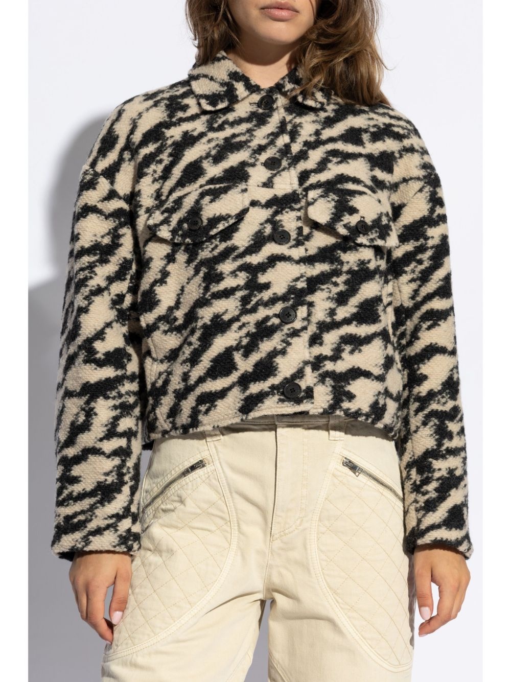 Ferida zebra-print coat - 3
