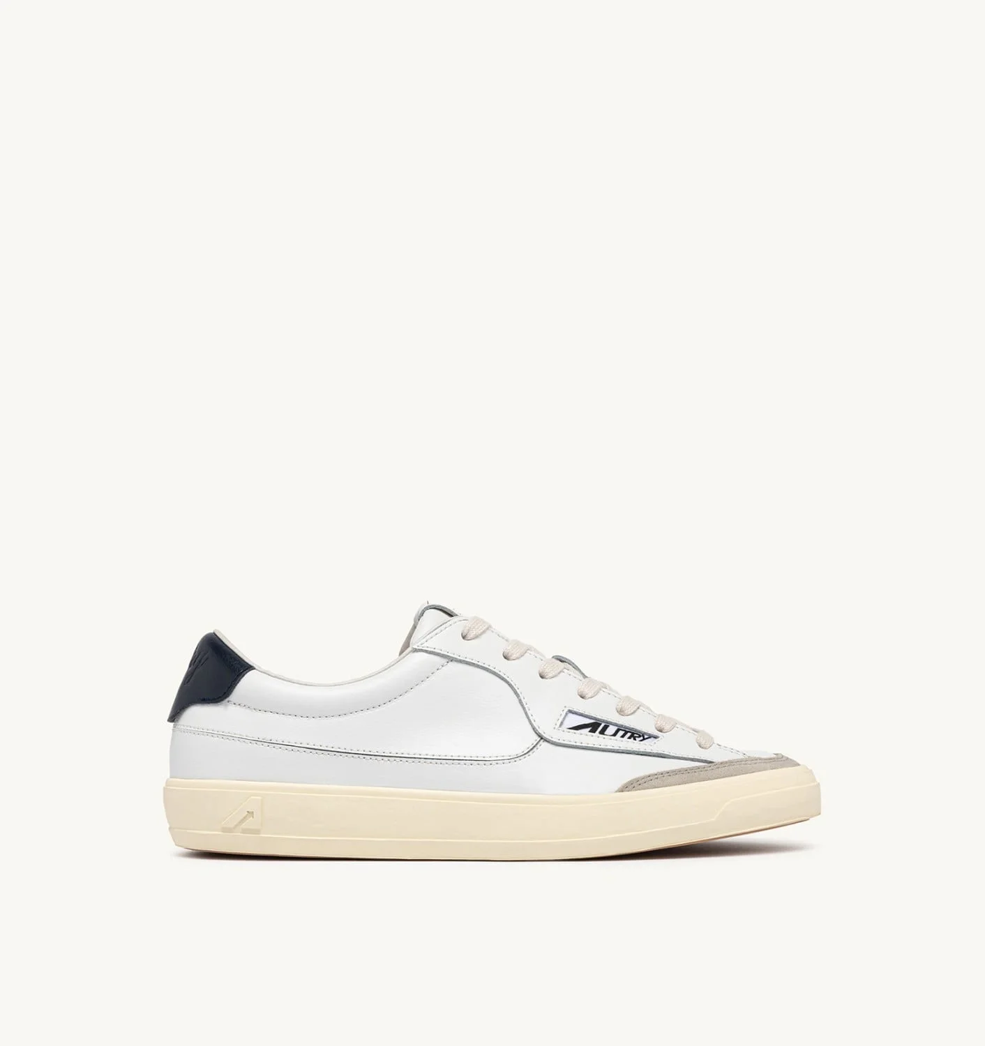 WINDSCAPE LOW SNEAKERS IN WHITE AND SPACE LEATHER - 1
