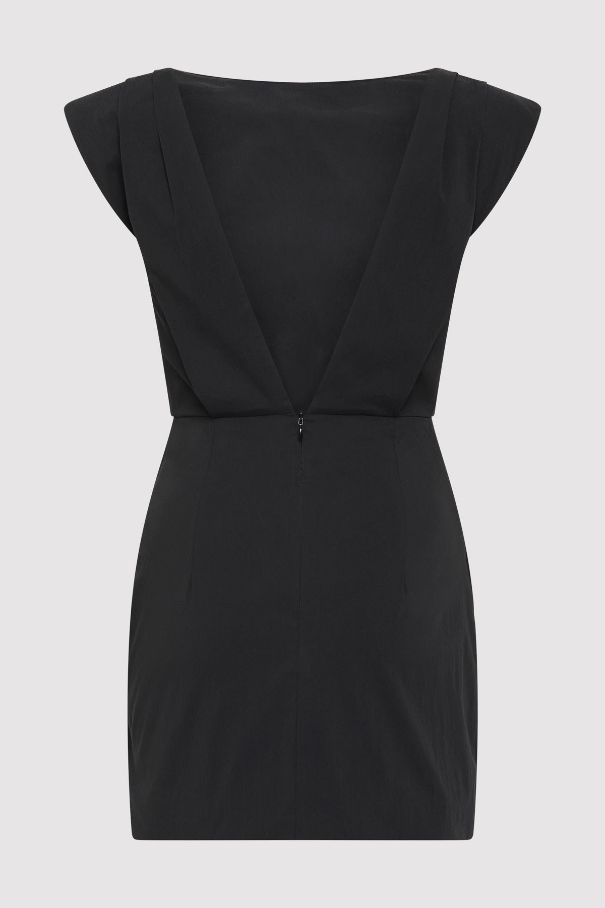 Bateau Tuck Mini Dress - Black - 7