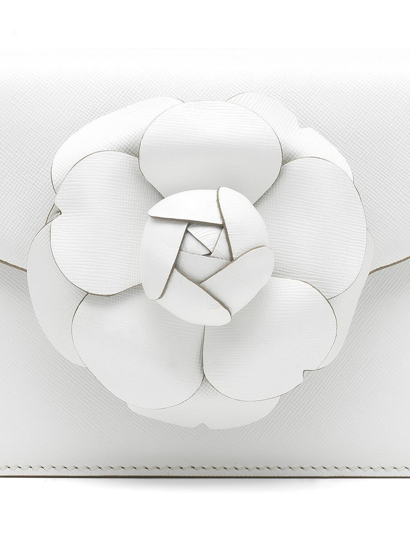 WHITE LEATHER MINI TRO BAG 4