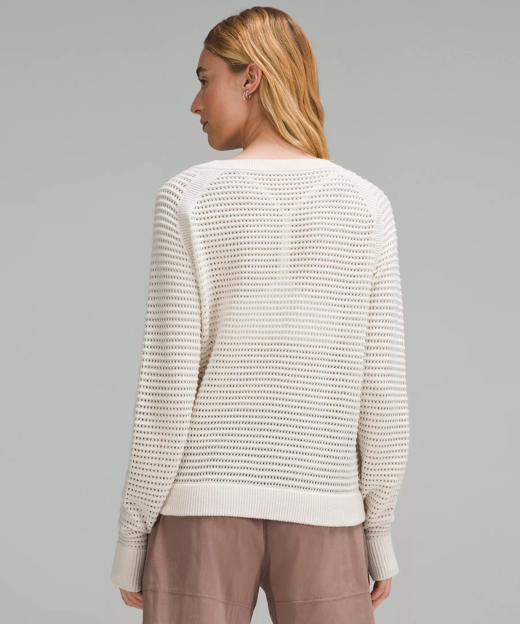 Pointelle-Knit Cotton Sweater - 3