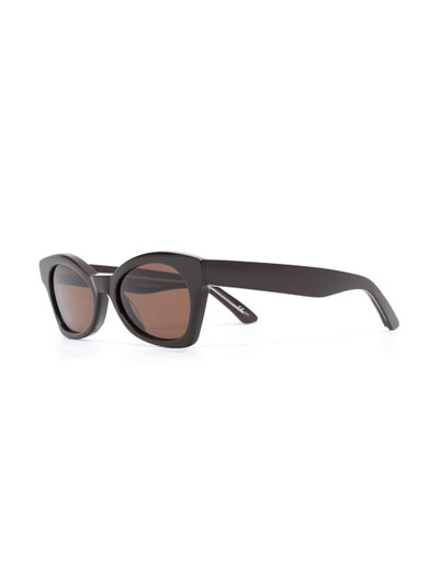 BALENCIAGA logo-print square-frame sunglasses outlook