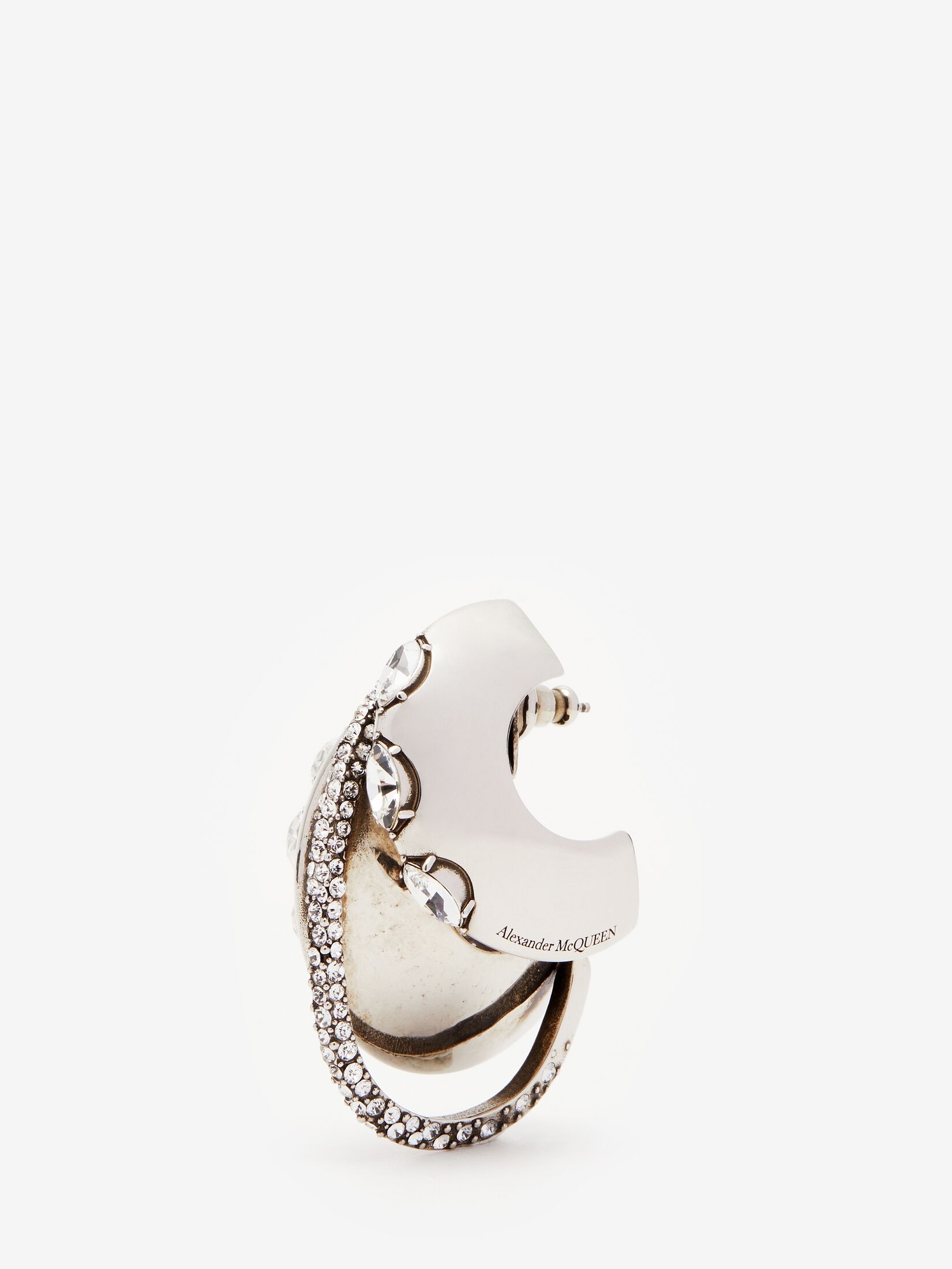 Women's Jewelled Accumulation Earring in Antique Silver - 2