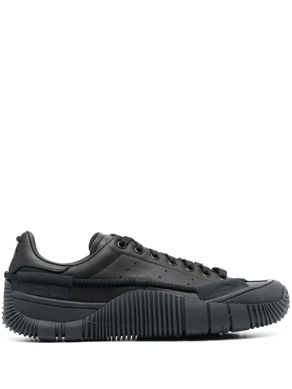 low-top leather sneakers - 1
