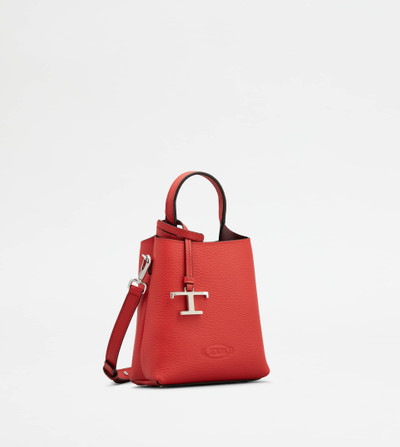 Tod's TOD'S MICRO BAG IN LEATHER - RED outlook