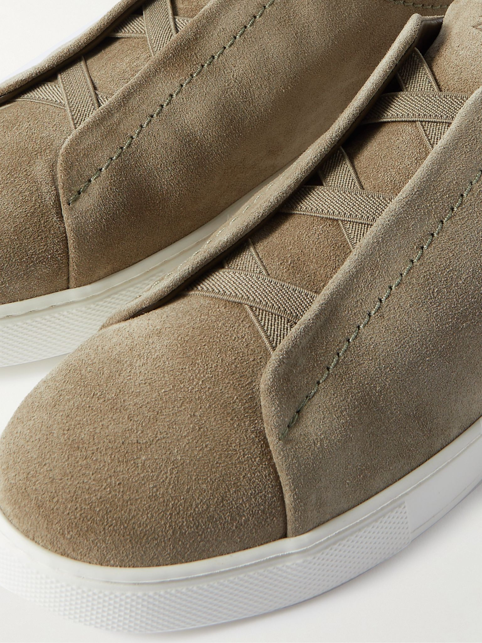 Triple Stitch™ Suede Slip-On Sneakers Brown - 6