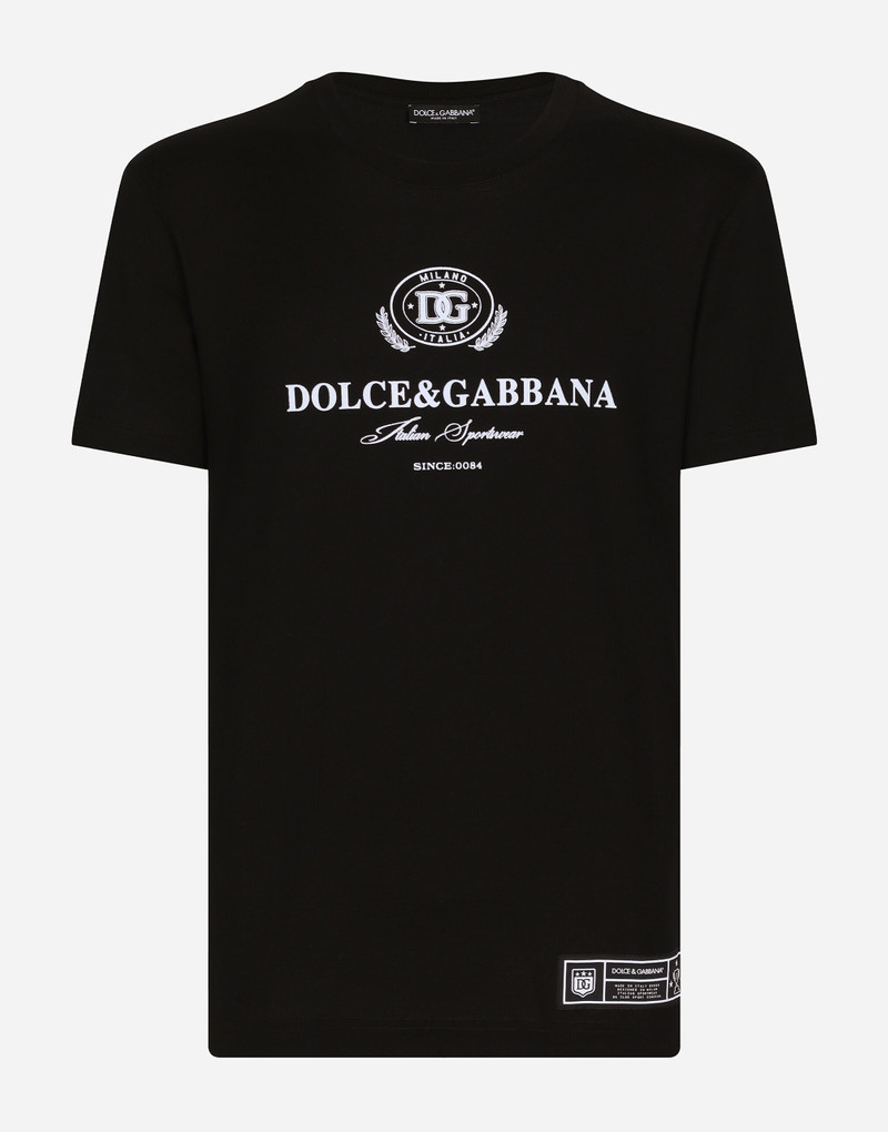 Cotton T-shirt with Dolce&Gabbana logo print 1