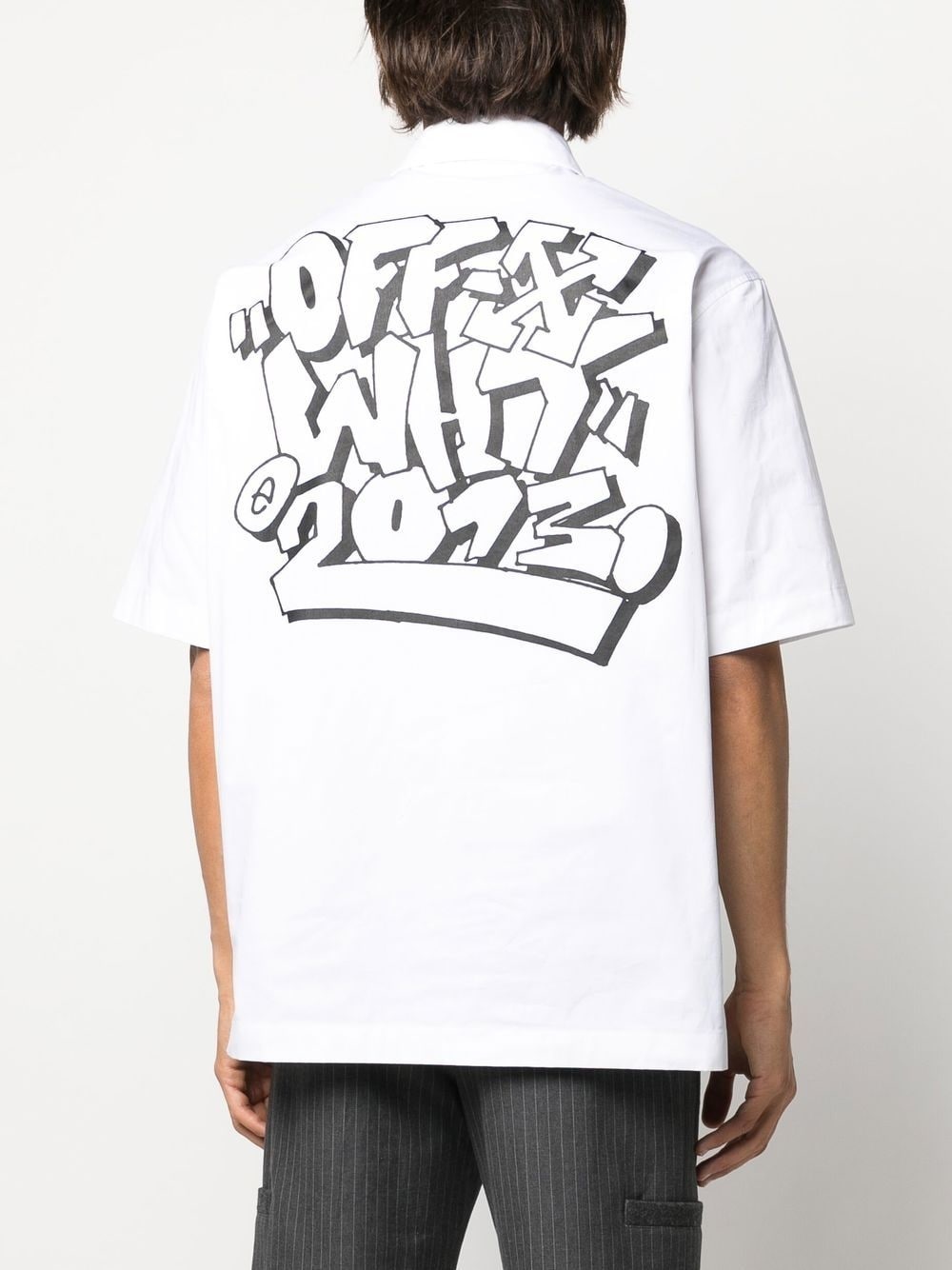 graphic-print short sleeve shirt - 4