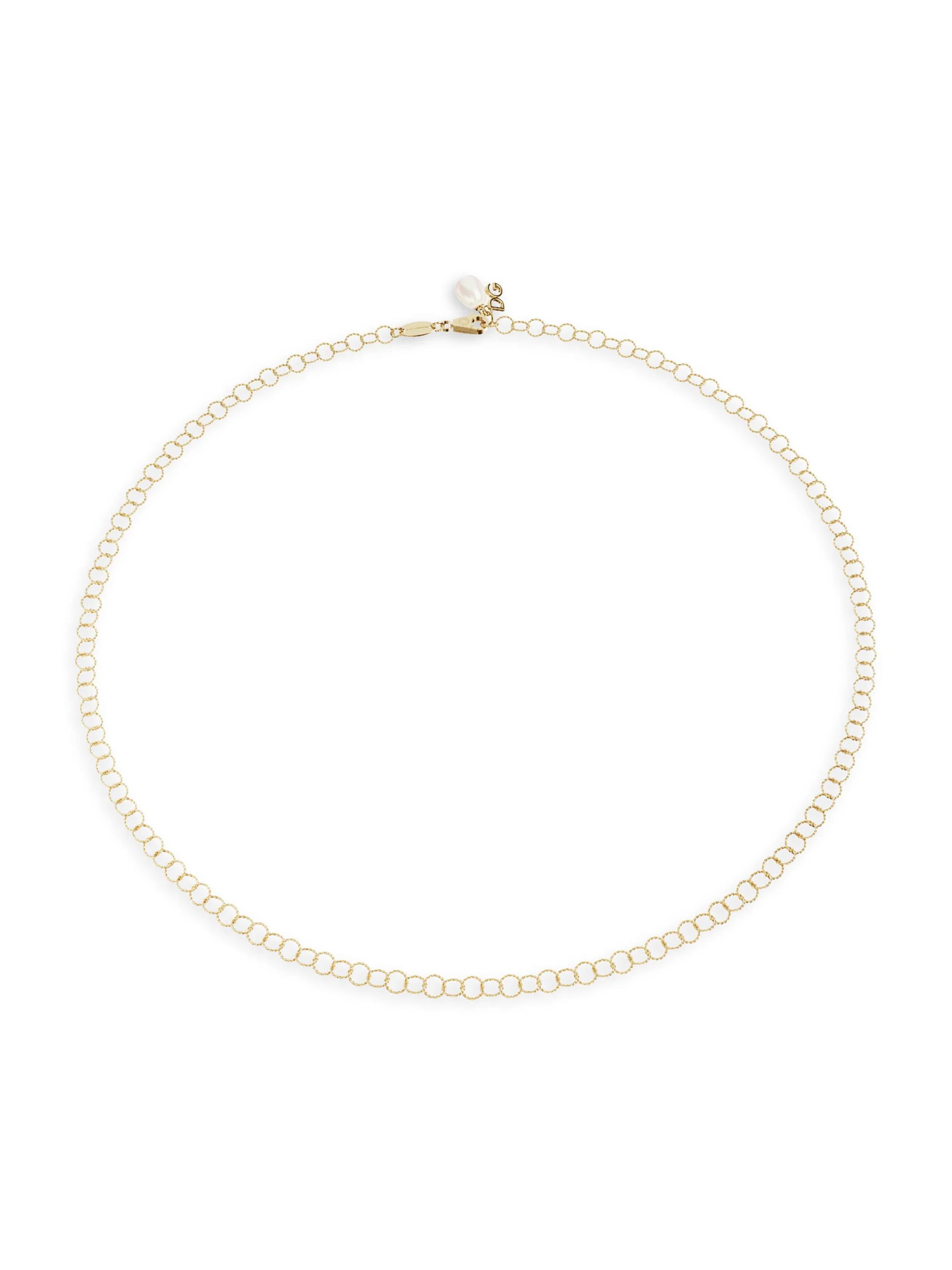 Women's 18K Gold & Pearl Cable Chain Necklace - Yellow Gold - 1
