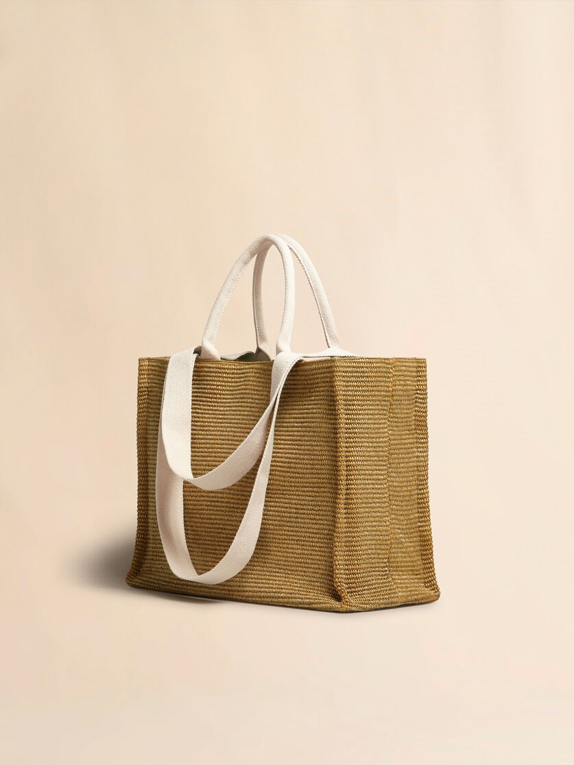 NATURAL RAFFIA LARGE TOTE BAG - 3