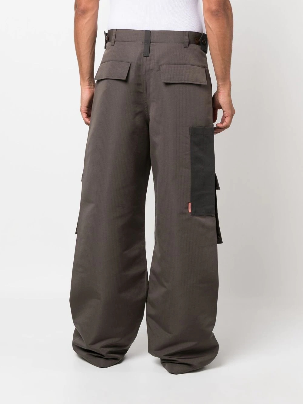 panelled straight-leg cargo trousers - 4