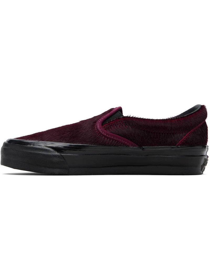Vans Burgundy Premium Classic Slip-On Sneakers outlook