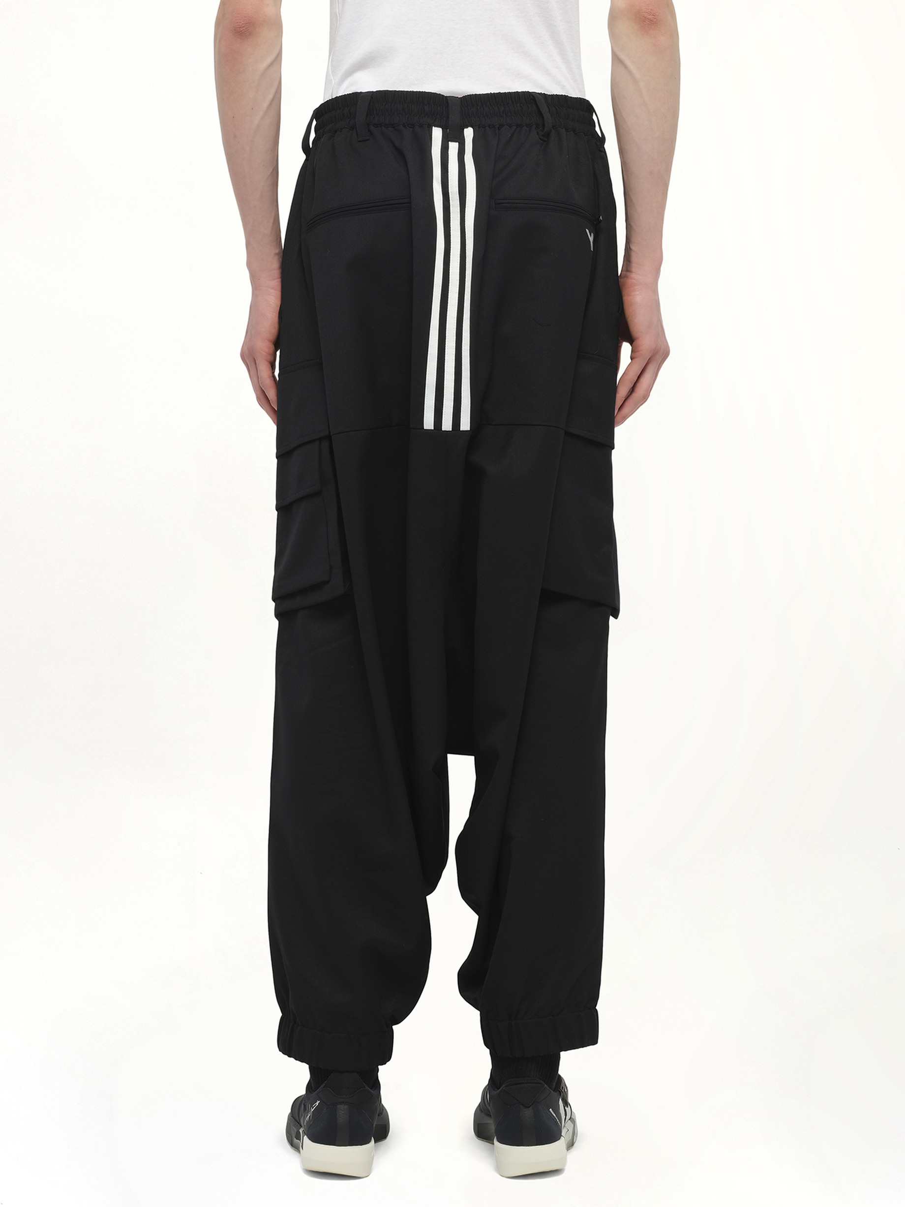 Refined Wool Cargo Pants in Black - 6