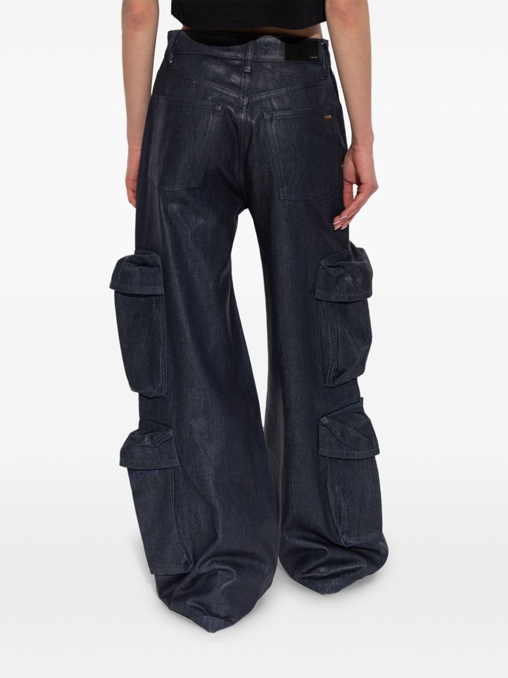 wide-leg cargo jeans - 4