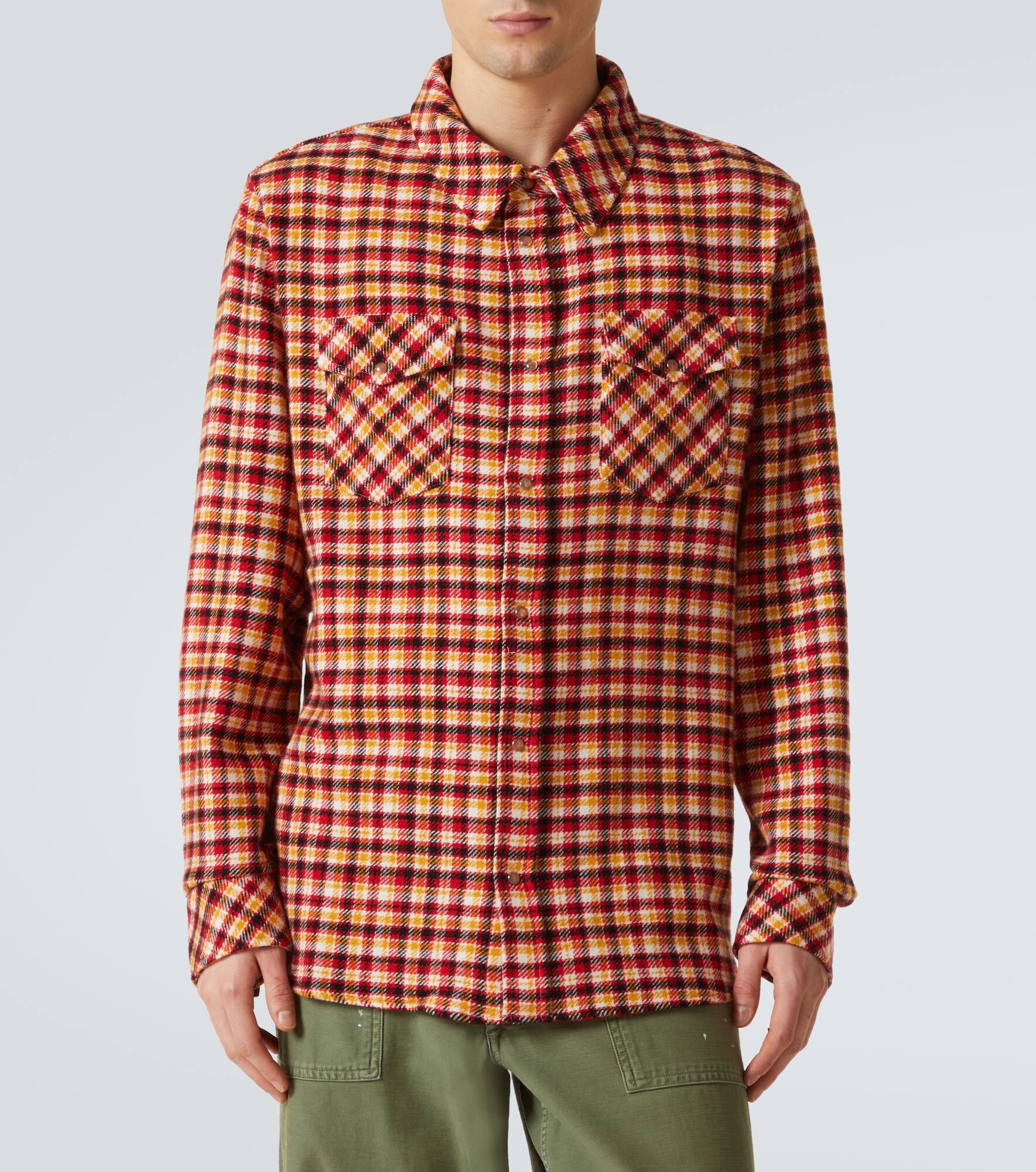 Time plaid cashmere shirt - 3