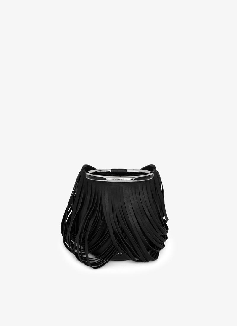 RING MINI BUCKET BAG IN FRINGED CALFSKIN 4