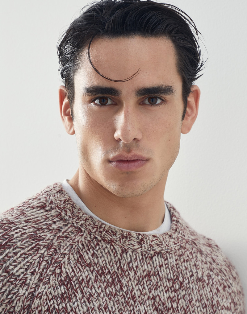 Virgin wool, cashmere and silk chiné sweater with raglan sleeves 3