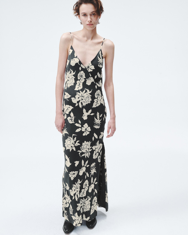 rag & bone Larissa Printed Silk Dress Maxi outlook