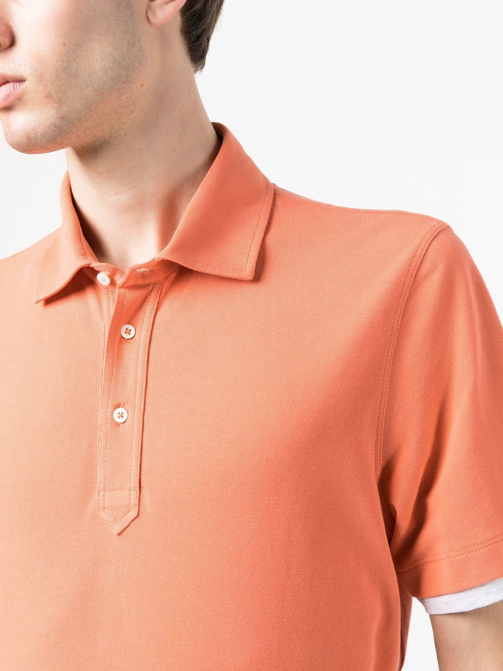 layered cotton polo shirt - 5