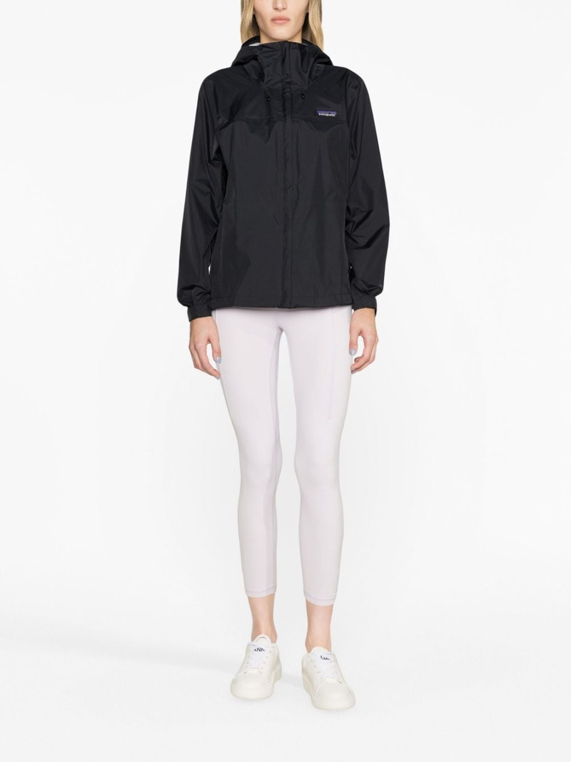 Patagonia logo-patch hooded bomber jacket outlook