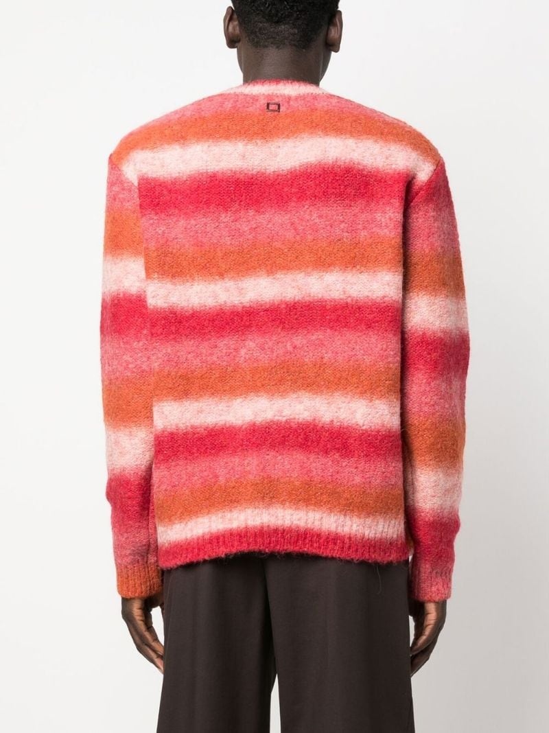 horizontal stripe knit jumper - 4