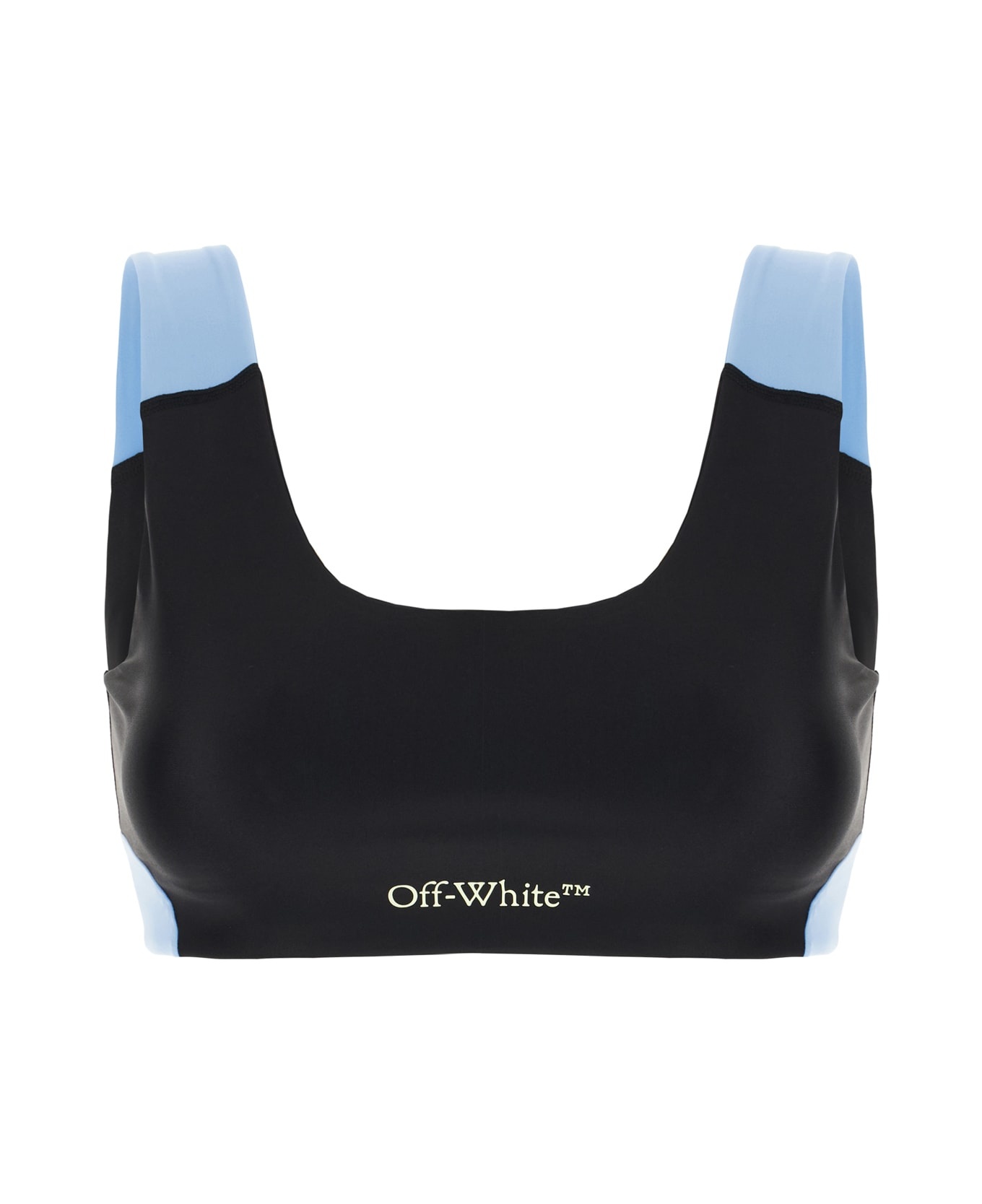 Two-tone Stretch Nylon Top - 1