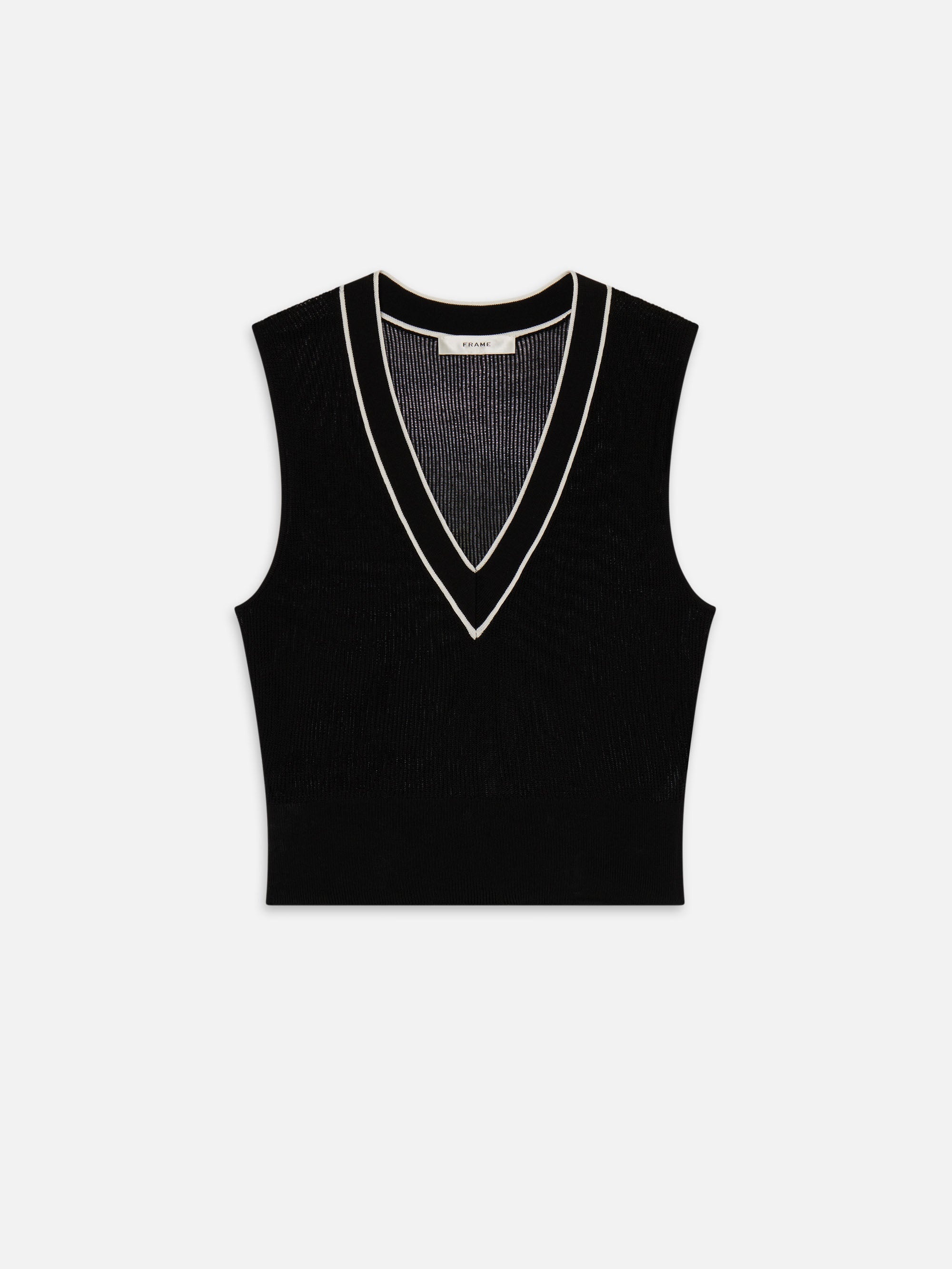 The Varsity Vest in Black Multi - 1