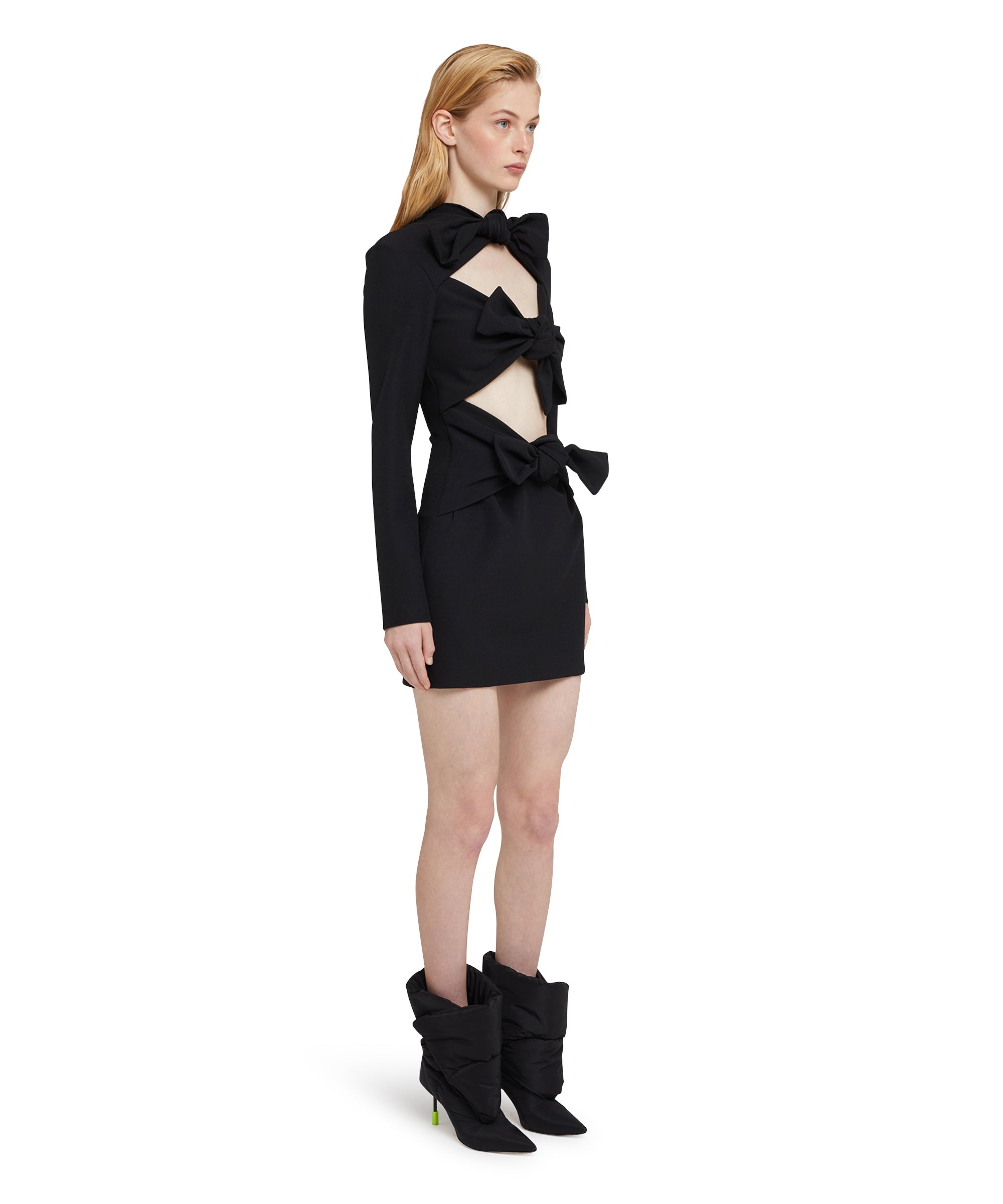 Mini dress in "Textured Crepe Cady" - 4