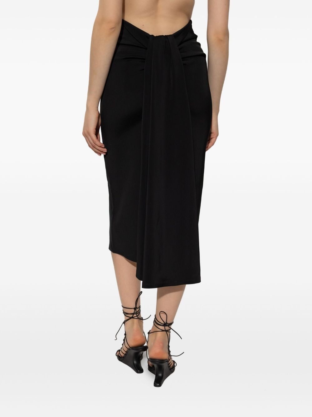 draped midi skirt - 4
