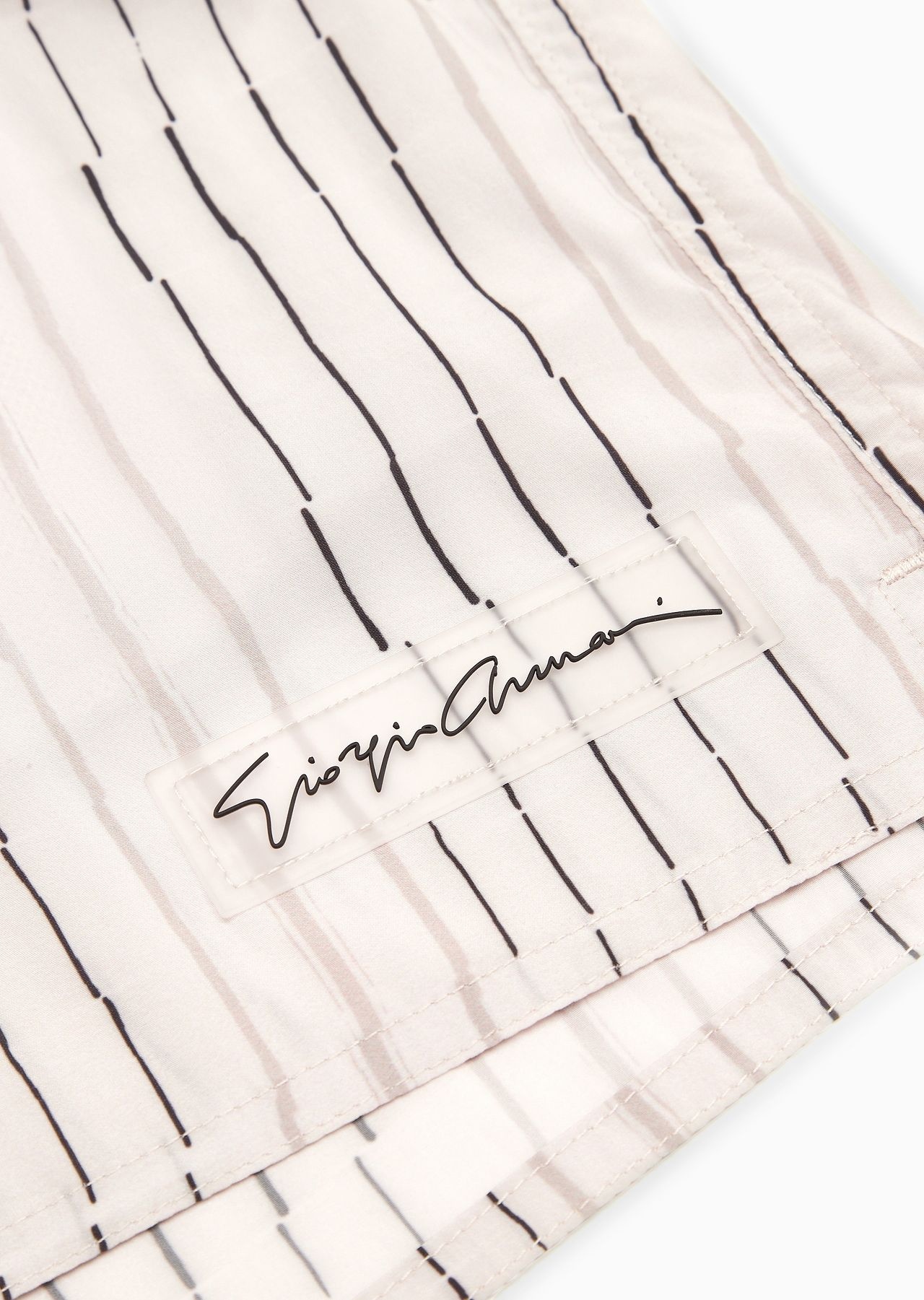 Irregular striped print swim trunks - 2
