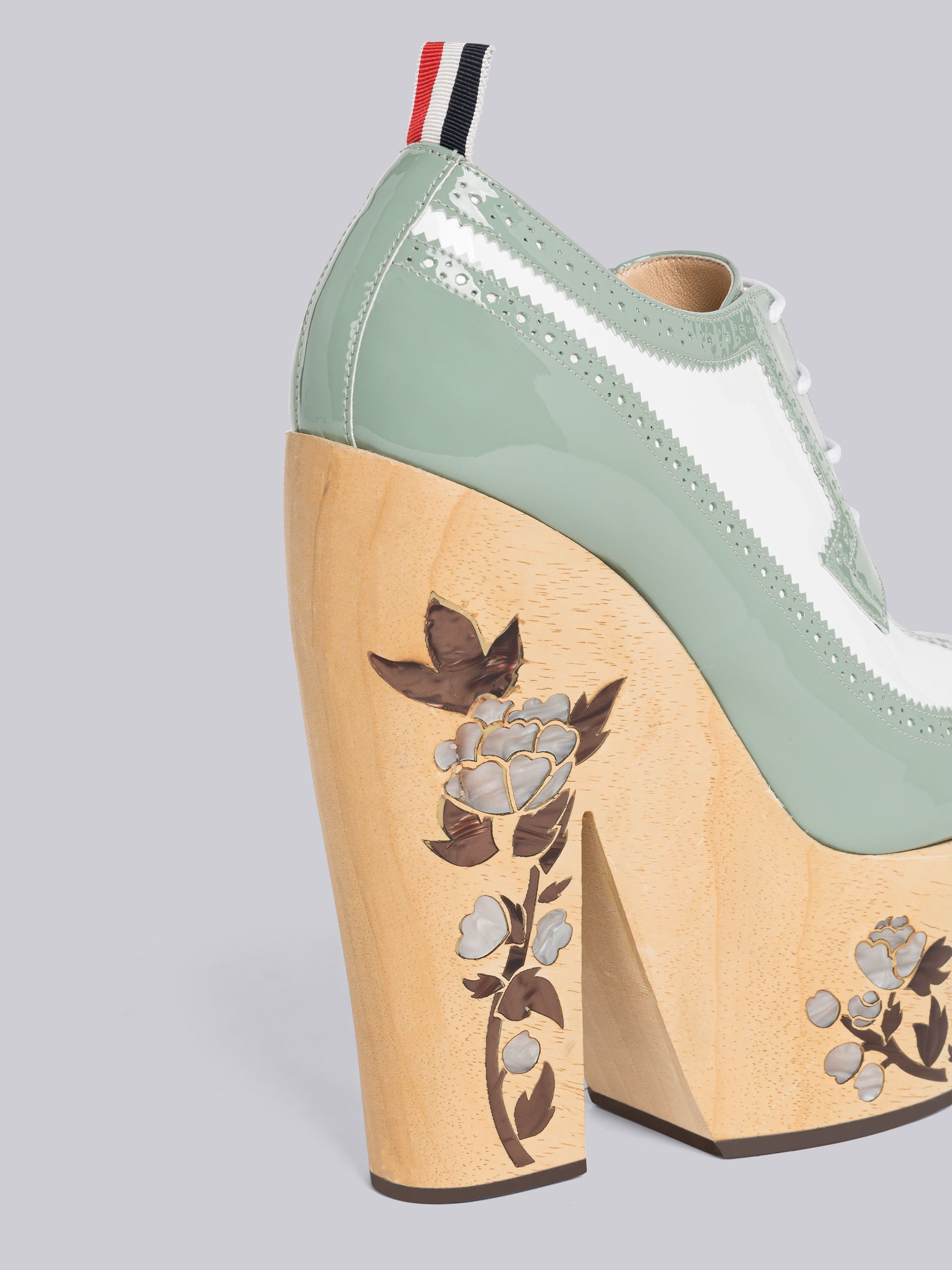 Inlaid Wood Platform Longwing Brogue - 2