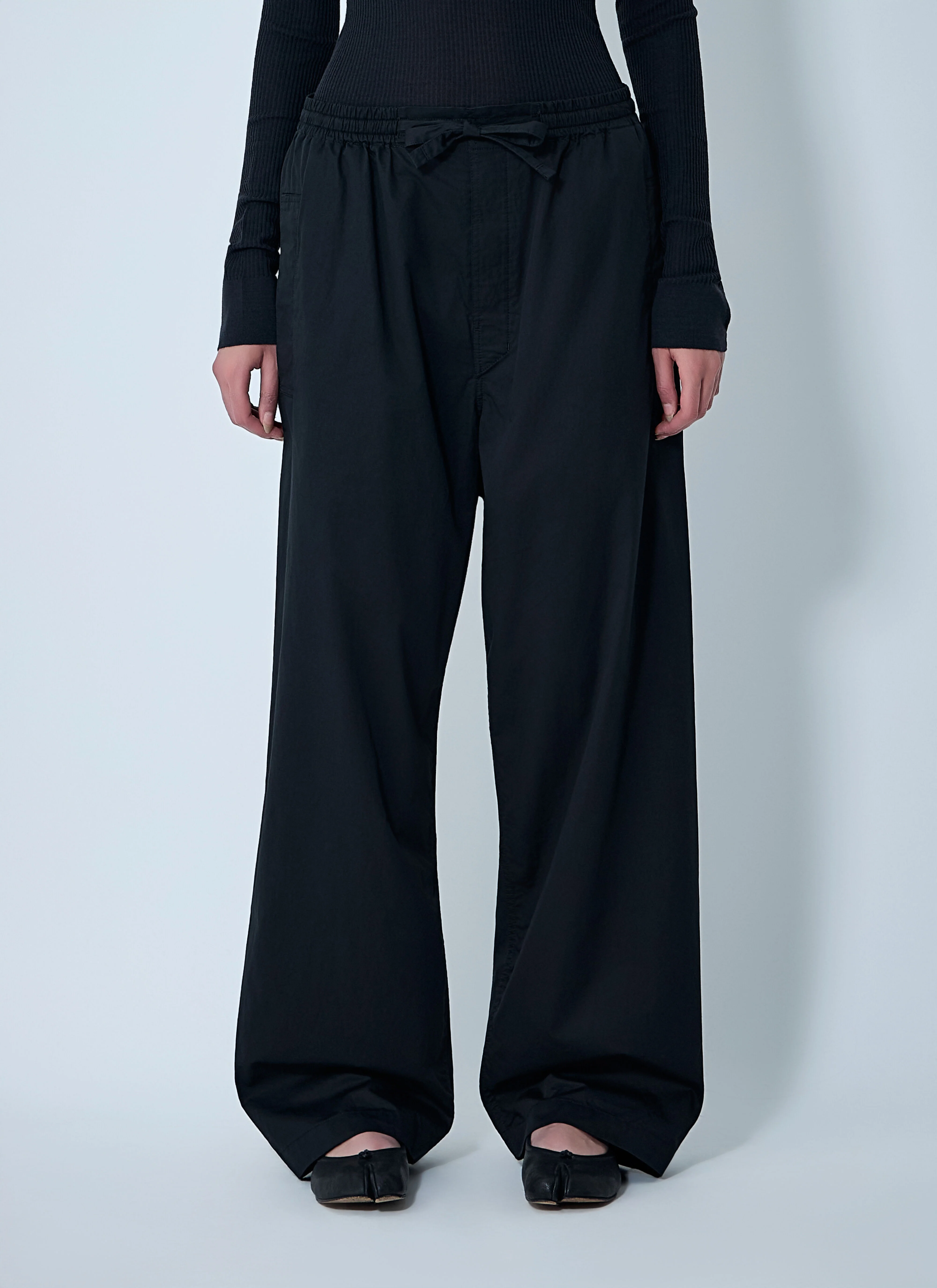 Lightweight Cotton Satin Pants - 1