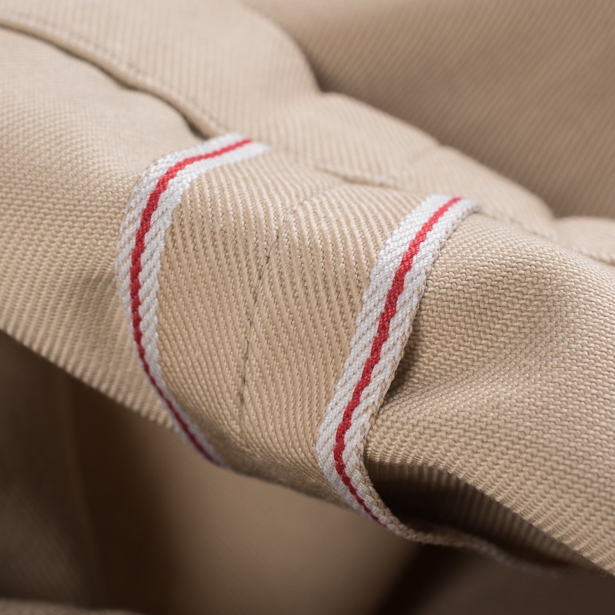 IH-721-KHA 9oz Mercerised Selvedge Cotton Slim Tapered Chinos - Khaki - 13
