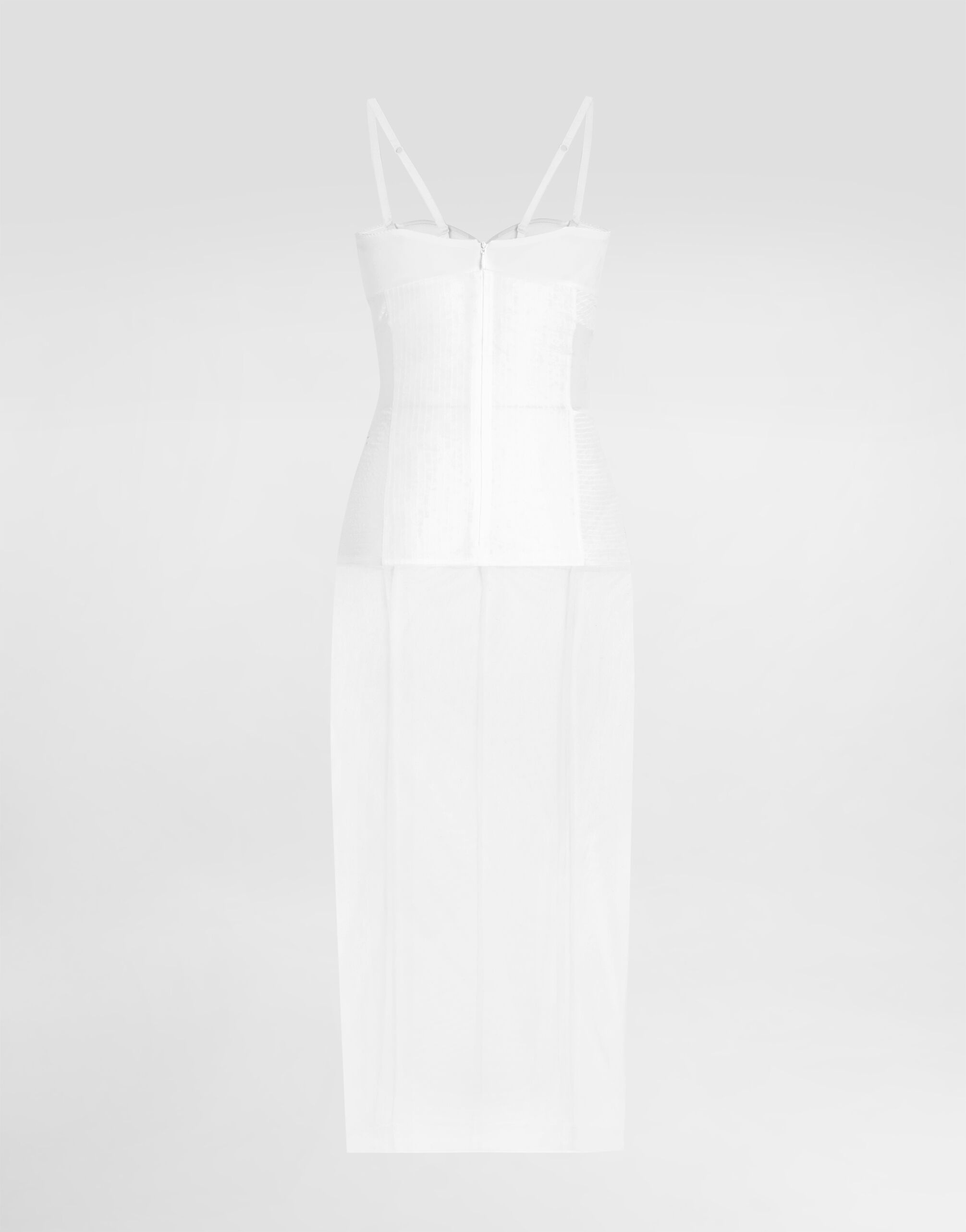 Tulle calf-length dress with corset details - 6